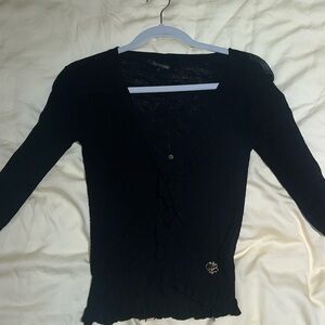 Roberto Cavalli Black Knit Long Sleeve